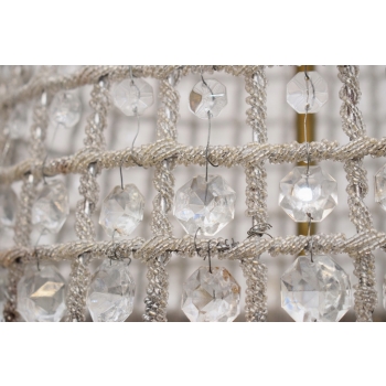 Żyrandol z Brązu - Brąz i Kryształy - Lampa Sufitowa - Barok 160cm fi 80