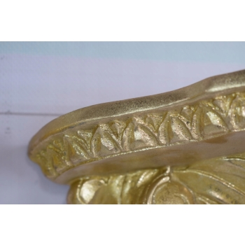 Para Złota Konsola na Ścianę - Półka na Ścianę - Dekor Ścienny - Art Deco