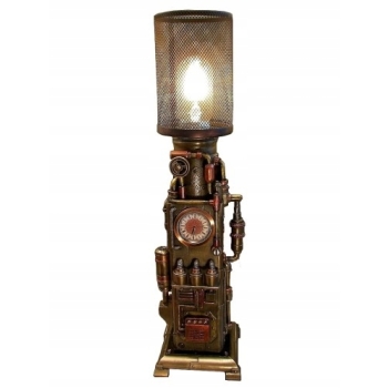 Lampa z Zegarem - Lampka Zegar - Maszyna Czasu - Figura Rzeźba - Ozdoba