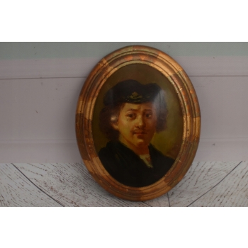 Obraz Olejny Owal - Portret Mężczyzny - Rysunek Marynarza - Ozdoba #36
