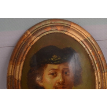Obraz Olejny Owal - Portret Mężczyzny - Rysunek Marynarza - Ozdoba #36