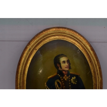 Obraz Olejny Owal - Portret Mężczyzny - Arystokrata w Mundurze - Ozdoba #37