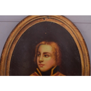 Obraz Olejny Owal - Portret Mężczyzny - Arystokrata w Mundurze - Ozdoba #46