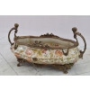 Kolorowa Patera Porcelanowa - Porcelana z Brązem Kobiety Misa Waza - Ozdoba