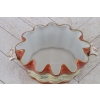 Czerwona Porcelanowa Misa - Waza Donica - Porcelana - Ptaki Bażanty Ozdoba