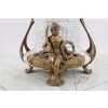 Pałacowy Porcelanowy Wazon z Przykrywką - Biała Waza - Porcelana + Brąz