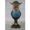 Porcelanowa Waza - Amfora Wazon - Porcelana + Brąz - Kolorowe Zdobienia