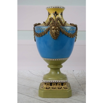 Królewski Porcelanowy Wazon - Amfora Waza - Porcelana + Brąz - Dekoracja