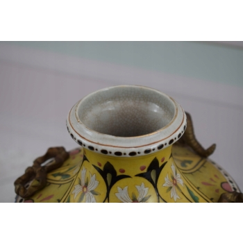Królewski Porcelanowy Wazon - Amfora Waza - Porcelana + Brąz - Dekoracja