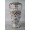 Porcelanowy Wazon - Biała Waza Amfora - Różowe Kwiaty - Ręcznie Malowana