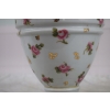 Porcelanowy Wazon - Biała Waza Amfora - Różowe Kwiaty - Ręcznie Malowana