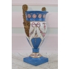 Porcelanowy Wazon - Waza Amfora - Porcelana + Brąz - Wstążki Kwiaty Ozdoba