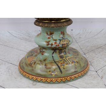 Porcelanowa Waza - Wazon Amfora - Porcelana + Brąz - Chińskie Zdobienia