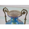 Porcelanowy Wazon Na Kwiaty - Amfora - Porcelana + Brąz - Kolorowe Kwiaty