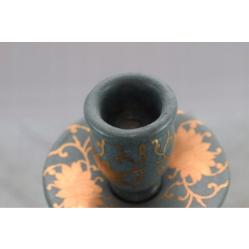 Królewski Świecznik z Porcelany - Secesja - Porcelana + Brąz - Secesja