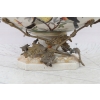 Biała Porcelanowa Patera - Misa Waza - Porcelana + Brąz - Ptaki Ozdoba