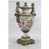 Porcelanowa Waza - Amfora Wazon Porcelana + Brąz - Dzieci - Kolorowe Kwiaty