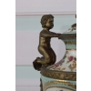 Porcelanowa Waza - Amfora Wazon Porcelana + Brąz - Dzieci - Kolorowe Kwiaty