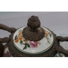 Porcelanowa Waza - Amfora Wazon Porcelana + Brąz - Dzieci - Kolorowe Kwiaty