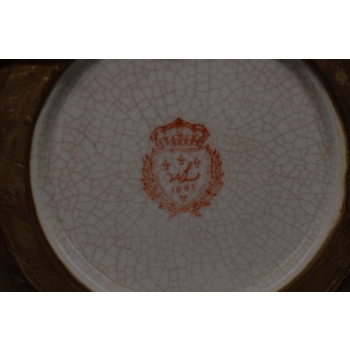 Porcelanowa Waza - Amfora Wazon Porcelana + Brąz - Dzieci - Kolorowe Kwiaty