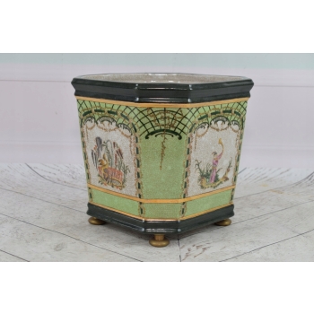 Porcelanowa Waza - Wazon Donica - Porcelana - Japońskie Zdobienia - Prezent