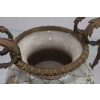 Biały Porcelanowy Wazon Secesja - Amfora Waza - Porcelana + Brąz - Kwiaty