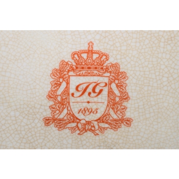 Porcelanowy Kwiecisty Wazon - Amfora Waza - Porcelana Brąz Kolorowe Kwiaty