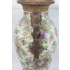 Porcelanowy Kwiecisty Wazon - Amfora Waza - Porcelana Brąz Kolorowe Kwiaty