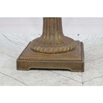 Porcelanowy Kwiecisty Wazon - Amfora Waza - Porcelana Brąz Kolorowe Kwiaty