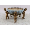 Cztery Amory Trzymające Patere - Patera Porcelana + Figury z Brązu