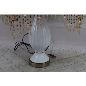 Kryształowa Lampa z Abażurem - Lampka Abażur - Kryształ Glamour - Dekoracja
