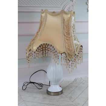 Kryształowa Lampa z Abażurem - Lampka Abażur - Kryształ Glamour - Dekoracja
