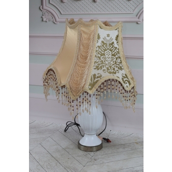 Kryształowa Lampa z Abażurem - Lampka Abażur - Kryształ Glamour - Dekoracja
