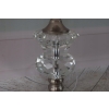 Kryształowa Biała Lampa - Lampka Abażur - Kryształ Glamour - Ozdoba Gabinet