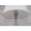 Kryształowa Biała Lampa - Lampka Abażur - Kryształ Glamour - Ozdoba Gabinet