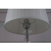 Kryształowa Lampa Biała z Abażurem - Lampka Abażur Kryształ Glamour Ozdoba