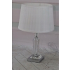 Kryształowa Biała Lampa - Lampka Abażur - Kryształ Glamour - Ozdoba Biuro