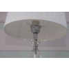 Kryształowa Biała Lampa - Lampka Abażur - Kryształ Glamour - Ozdoba Biuro