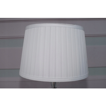 Kryształowa Biała Lampa - Lampka Abażur - Kryształ Glamour - Ozdoba Biuro