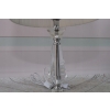 Kryształowa Biała Lampa - Lampka Abażur - Kryształ Glamour - Salon Biuro