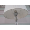 Kryształowa Biała Lampa - Lampka Abażur - Kryształ Glamour - Salon Biuro