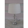 Kryształowa Biała Lampa - Lampka Abażur - Kryształ Glamour - Ozdoba Gabinet