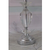 Kryształowa Biała Lampa - Lampka Abażur - Kryształ Glamour - Ozdoba Gabinet