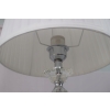 Kryształowa Biała Lampa - Lampka Abażur - Kryształ Glamour - Ozdoba Gabinet