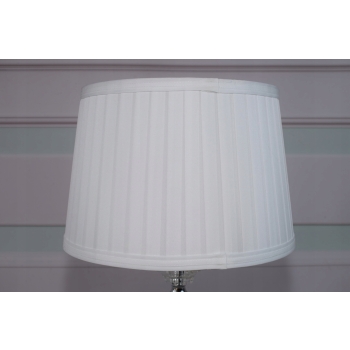 Kryształowa Biała Lampa - Lampka Abażur - Kryształ Glamour - Ozdoba Gabinet