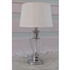 Kryształowa Biała Lampa - Lampka Abażur - Kryształ Glamour - Ozdoba Biuro