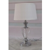 Kryształowa Biała Lampa - Lampka Abażur - Kryształ Glamour - Ozdoba Biuro