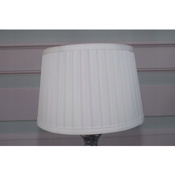 Kryształowa Biała Lampa - Lampka Abażur - Kryształ Glamour - Ozdoba Biuro