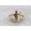 Porcelanowa Mini Patera - Mydelniczka - Porcelana + Figura z Brązu Amor