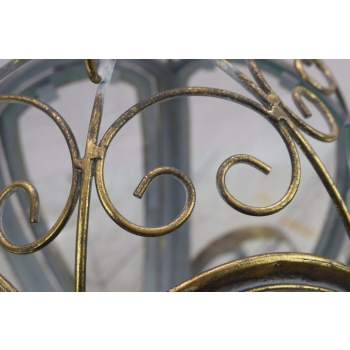 Lampion Latarnia Kareta na Świece - Vintage , Glamour - Lampa